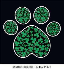 St Patrick’s Day Cat Funny Shamrock T-shirt Design