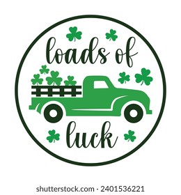 St. Patrick’s Day Door Hanger Round Sign For Print and Cut
