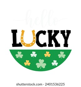 St. Patrick’s Day Door Hanger Round Sign For Print and Cut