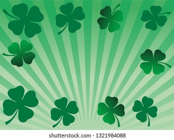 St. patrick’s day greeting celebration background woth copy space for writing.- illustration