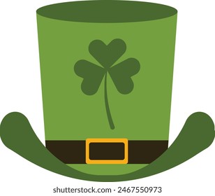 St Patrick’s Day Hat Vector Illustration in Cartoon Style.