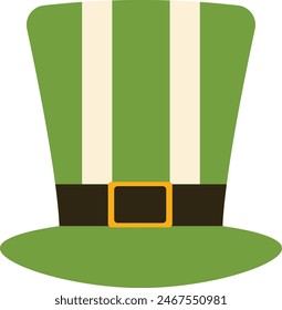 St Patrick’s Day Hat Vector Illustration in Cartoon Style.
