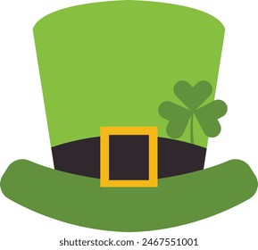 St Patrick’s Day Hat Vector Illustration in Cartoon Style.