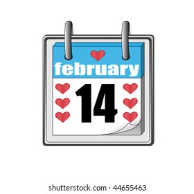 St Valentineâ??s day icon of the calendar