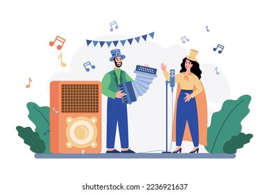 St. Patrick’s Day Illustration concept. Flat illustration isolated on white background