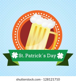 St PatrickÃ?Â?Ã?Â´s Day illustration concept on blue background. Vector
