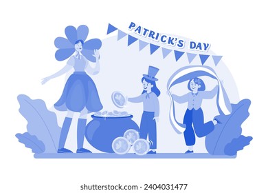 St. Patrick’s Day Illustration concept on white background