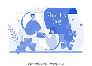 St. Patrick’s Day Illustration concept on white background