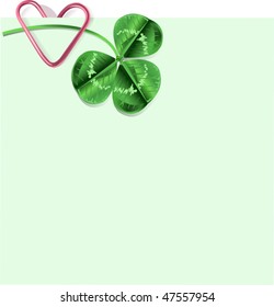 Carta del Día de San Patricio con trébol