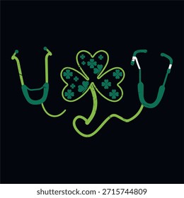 St Patrick’s Day Nurse Lucky Shamrock T-shirt Design