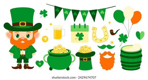 St. Patrick’s day set. Vector illustration