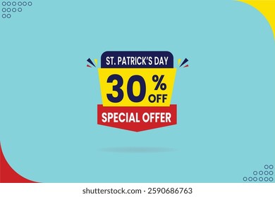 St. Patrick’s Day Special offer! Get 30% off. Perfect for banners, labels, posters, and social media promotions. Bold typography, festive design, and customizable text to enhance your holiday sales.