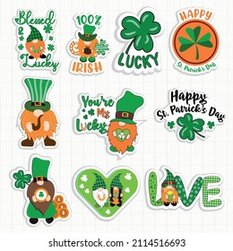 St. Patrick’s Day Stickers Pack| Decorative Patrick’s Day Stickers set |Love and lucky stickers, Green and Irish color stickers