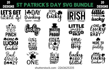 st patrick’s day svg bundle, Happy st. patrick's day svg,Retro St. Patrick's day, Hand drawn vector design for card, banner, mug, t-shirt, invitation, sticker and gifts.