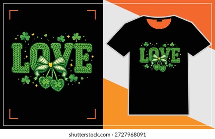 St Patrick’s Day T Shirt Vetor Design Bundle Com Lucky Mama, Shamrock Love Typography E Tema Irlandês Bonito

