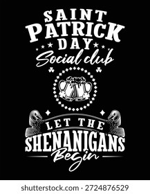 St. Patrick’s Day t-shirt design featuring fun Irish typography with cute clover elements. Perfect for teachers, classroom celebrations, parades, parties, festive outfits, and St. Patrick’s Day apparel. Cheerful, playful, and family-friendly design ideal for print, merch, and digital use.