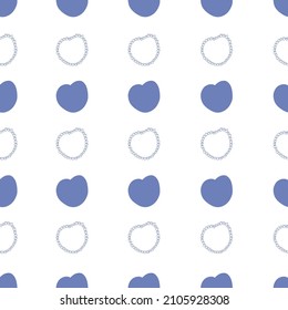St. Valentine’s Day Wrapping Paper Patterns with Violet Hearts on White Background. 
Hand Draw Trace Elements and Hand Made Vector Patterns.