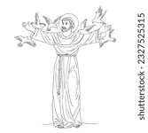 St Francis of Assisi  illustration