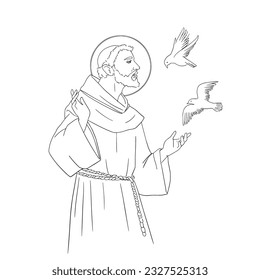 St Francis of Assisi  illustration