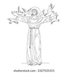 St Francis of Assisi  illustration