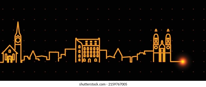 St Gallen Light Streak Skyline Profile