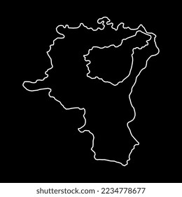 St. Gallen map, Cantons of Switzerland. Vector illustration.