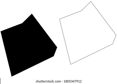 St. George (Barbados, Parishes of Barbados) map vector illustration, scribble sketch Parish of Saint George map