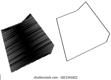 St. George (Barbados, Parishes of Barbados) map vector illustration, scribble sketch Parish of Saint George map