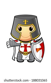 St George Cartoon Knight Stock Vector (Royalty Free) 188031095