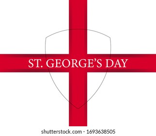 St George Day England flag, Vector illustration, Background