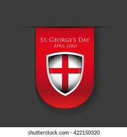 St George Day England flag shield