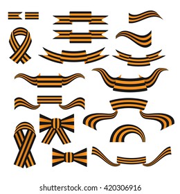 St. George ribbon color web icon, thin line illustration for mobile app color picture on a white isolated background