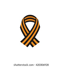 St. George ribbon color web icon, thin line illustration for mobile app color picture on a white isolated background