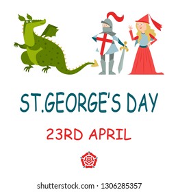 St. George's Day card. Vector illustration.