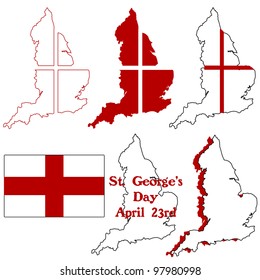 St George's Day England icons