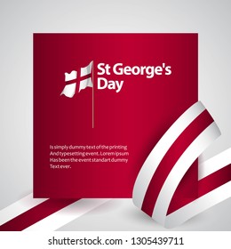 ST George's Day Vector Template Design Illustration