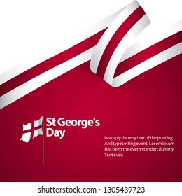 ST George's Day Vector Template Design Illustration