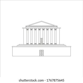 St georges hall liverpool illustration for web and mobile design.