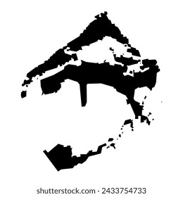 St. Georges Parish map, administrative division of Bermuda. Vector illustration.