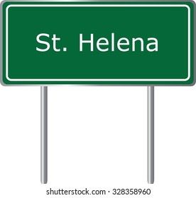 St. Helena , California, road sign green vector illustration, road table, USA city