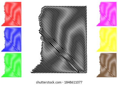 St. Helena County, Louisiana (U.S. county, United States of America, USA, U.S., US) map vector illustration, scribble sketch Saint Helena Parish map