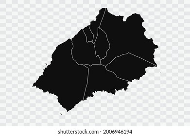 St Helena map black Color on Backgound png
