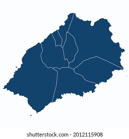 St Helena map color vector modern. Silhouette map. on white background. 