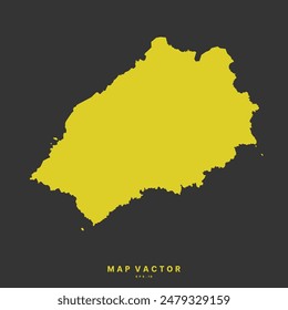 St Helena map golden yellow color High Detailed on gray background. Abstract design vector illustration eps 10