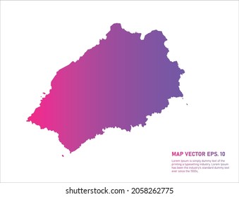 Color del gradiente del mapa de Santa Elena. sobre fondo blanco. 