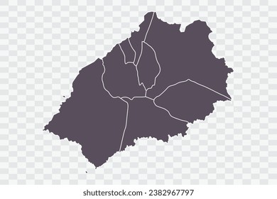 St Helena Map Graphite Color on White Background quality files Png