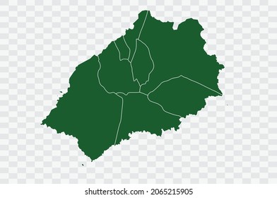 St Helena Map Green Color on Png Background