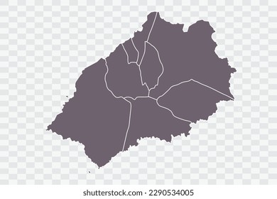 St Helena Map Grey Color on White Background quality files Png