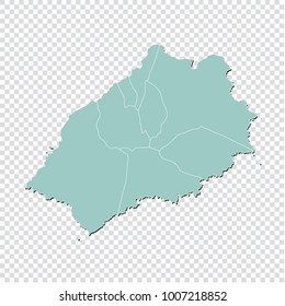 st Helena map - High detailed pastel color map of st Helena. st Helena map isolated on transparent background. Vector illustration eps 10.
