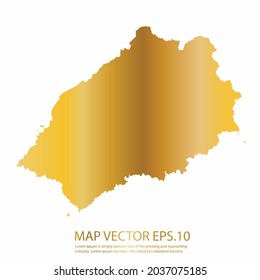 Mapa de Santa Elena Alto Detallado sobre fondo blanco. color de gradiente dorado. Resumen de la ilustración vectorial de diseño eps 10